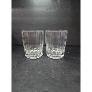 Pasabahce Old‎ Fashioned Tumblers, Set of 2, Vertical Panels Rocks Glass, Heavy